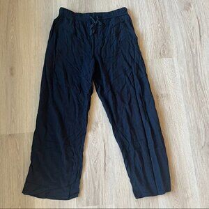 James Perse Standard Drawstring Viscose Lounge Pants black size 1 US Small